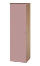 LE TR - 525 skříň léková s trezorem, levá, korpus dub bardolino, dvířka pastelově růžová